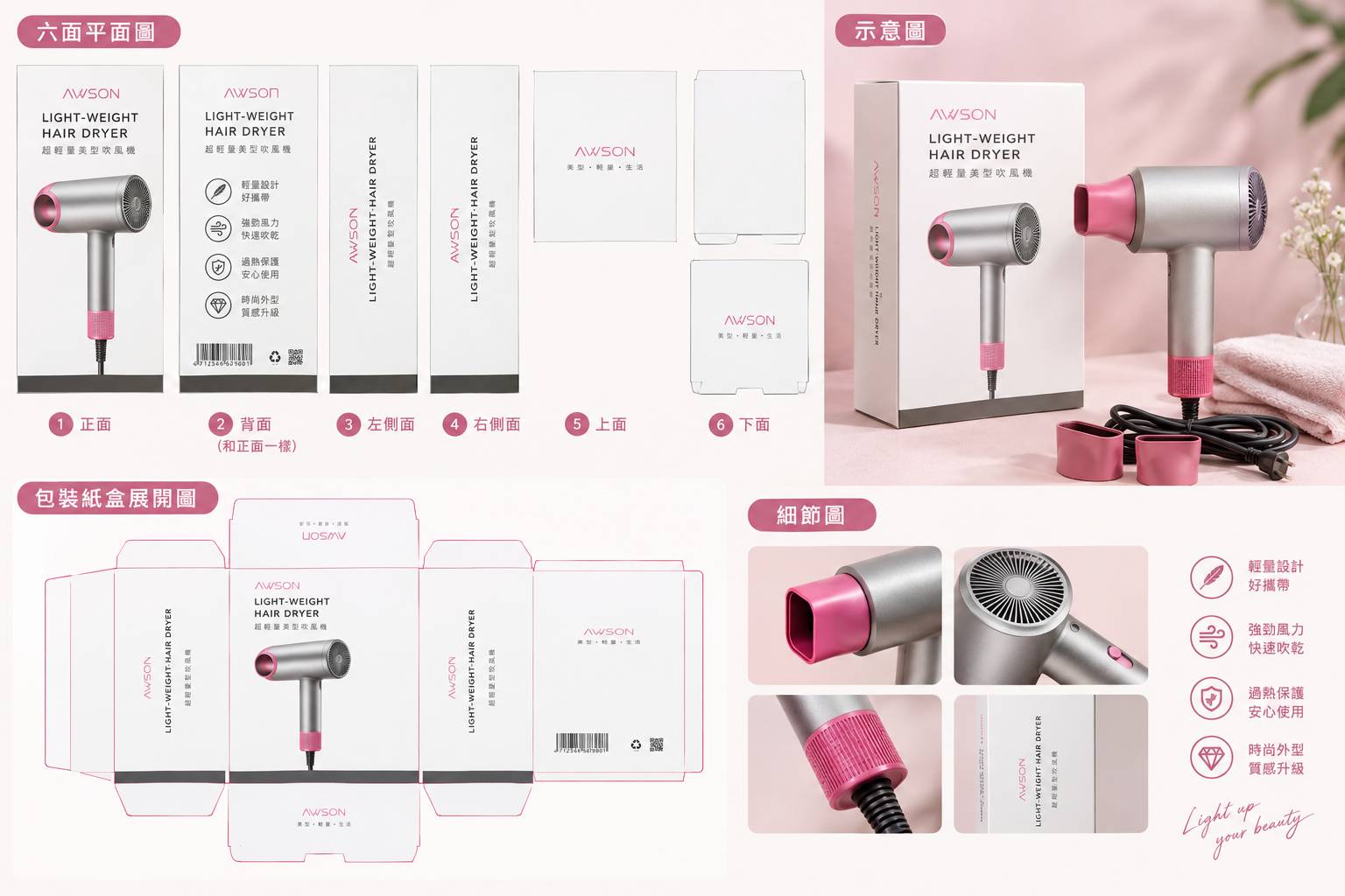 AWSON 吹風機細節