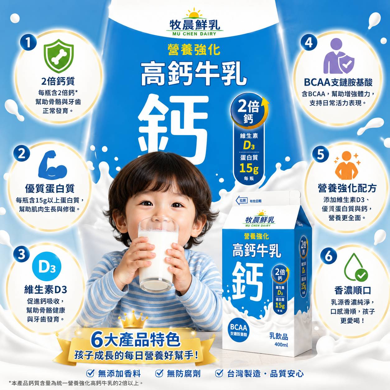 每天一杯高鈣牛乳
